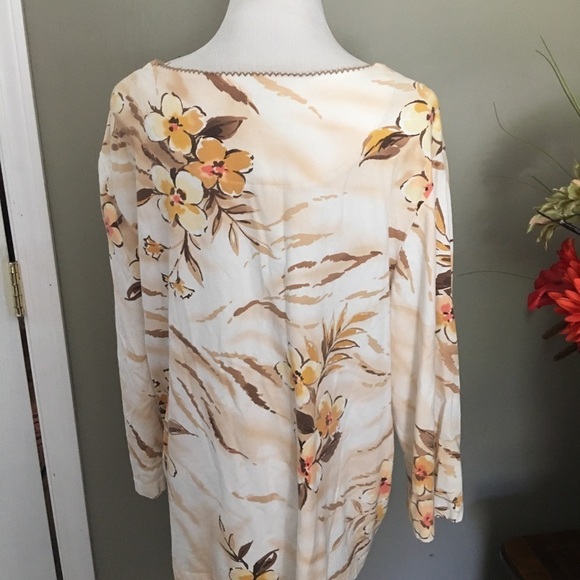 Alfred Dunner tunic top Sz 1X. Fall colors, pullon, long sleeves. - Picture 6 of 9